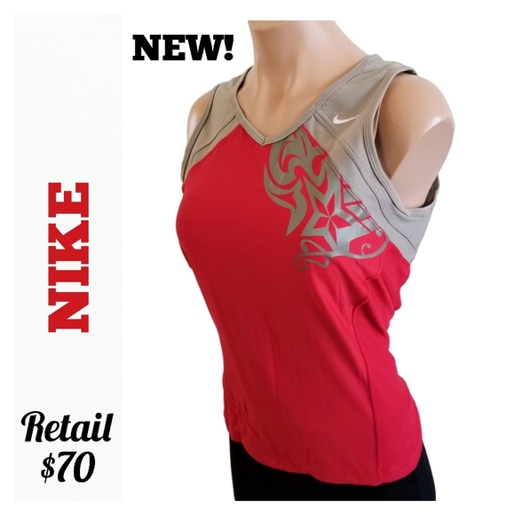 Nike Tops - Nike tank FINAL PRICE! FIRM $70 Retail, Fit Dry Red tank top, Large